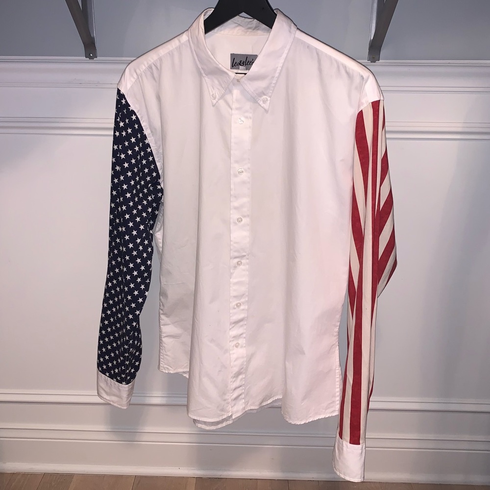 Leo & Lee’s American flag shirt men’s XL